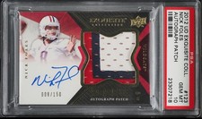 Nick Foles 2012 Upper Deck Exquisite Rookie Patch Auto JSY # 008/150 1/1 PSA 10