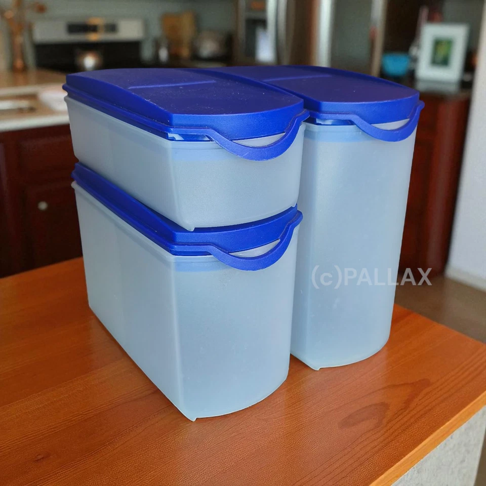 TUPPERWARE EIDGENOSSEN PLUS SET BLAU 350 ML 1,0 L 1,6 L A140 A141 A142 - Bild 2 von 2