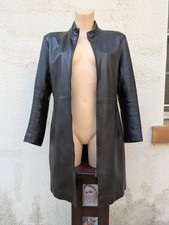 Veste Cuir Femme Vintage Années 80 - Taille 40 - Agneau Pleine Fleur - Designer Monaghan - Occasion Bon état