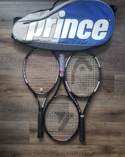 Prince (3) Racquet w/Adj Shoulder Strap With 3 Tennis Rackets Lot