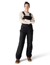 Carhartt Women's Relaxed Fit Washed Duck Insulated Bib Overalls, Black, Small,