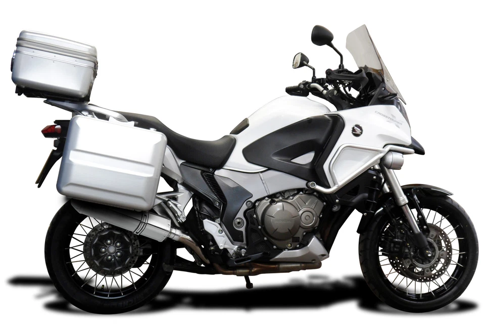 Honda VFR1200X Crosstourer 12-17 Slip On 17" Tri-Oval Stainless Exhaust Muffler - Image 3 of 4