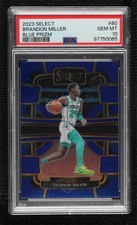 2023-24 Panini Select Concourse Blue Prizm Brandon Miller #80 PSA 10 GEM MT n8q