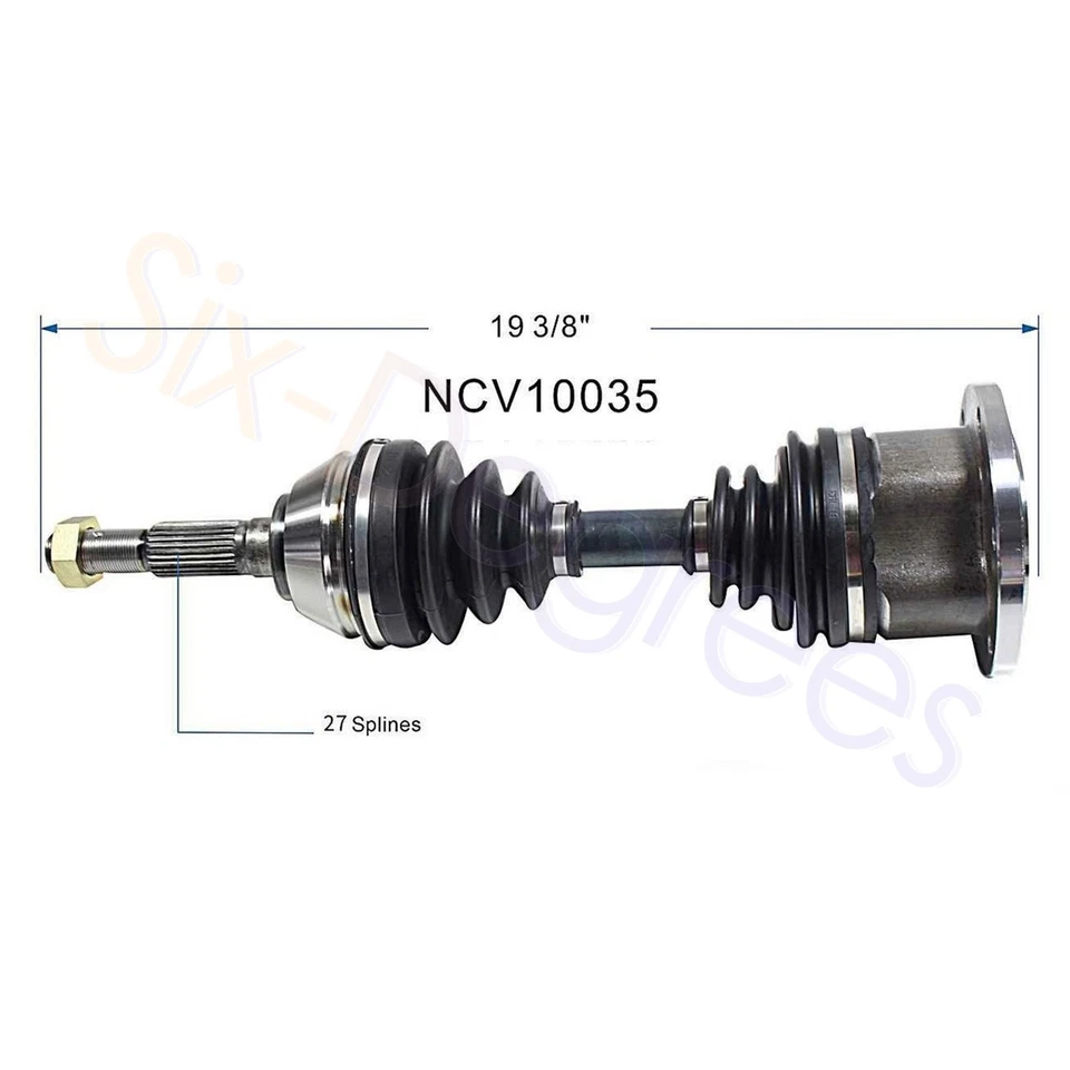 Par delantero de ejes CV NCV10035 para GMC Jimmy S15 Sonoma 1983-1996, Chevy Blazer S10 Foto 2 de 4
