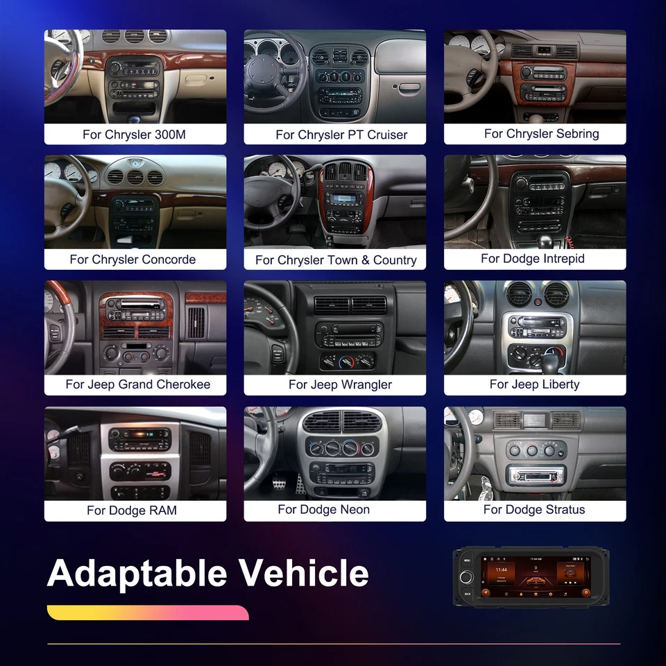 Car Stereo Radio For 2002-2005 Dodge Ram 1500 2500 3500 Android 15 Carplay GPS - Image 2 of 4