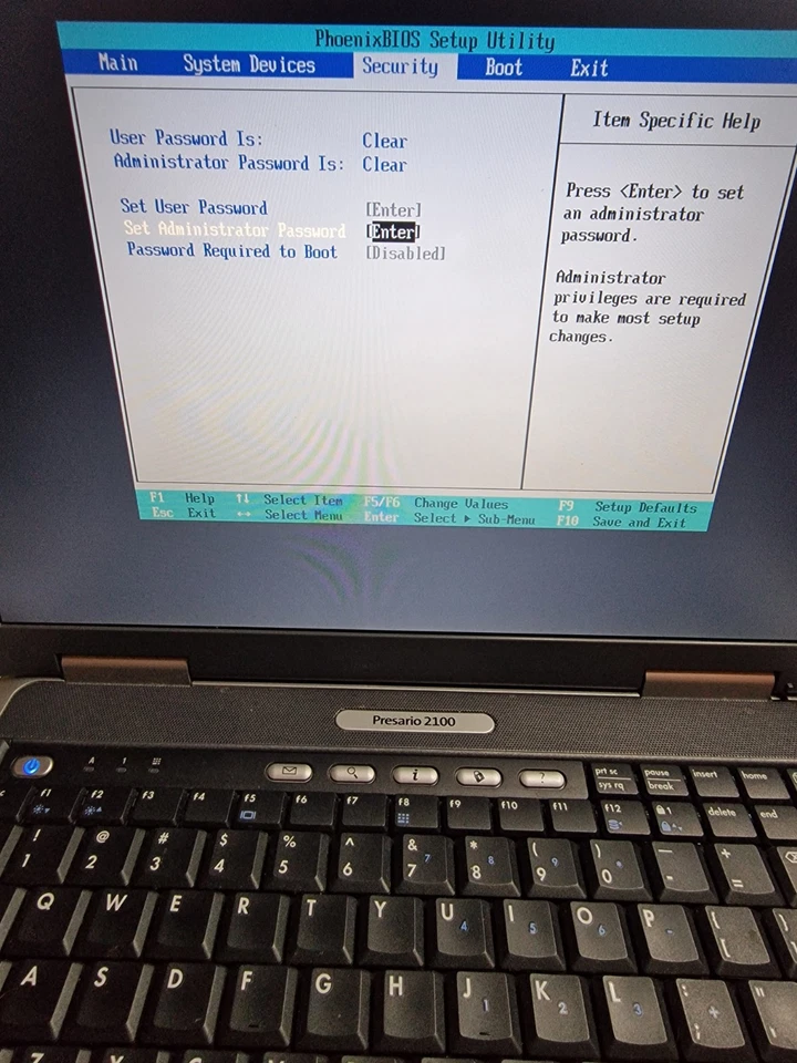 Compaq Presario 2100 15" AMD Athlon XP 2200+ Vtg Laptop Untested Read Descriptio - Image 4 of 4