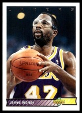 James Worthy 1992-93 Upper Deck #194 Lakers NBA READ FREE SHIP AutographDen