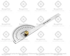 Buyohlic Stainless Steel Protractor 0-180 degrees Machine Tools
