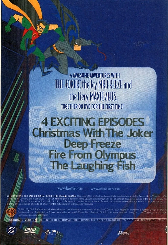 BATMAN & ROBIN - THE JOKER / FIRE AND ICE - 2004 ANIMATED DOUBLE SCI-FI DVD - Image 2 of 3