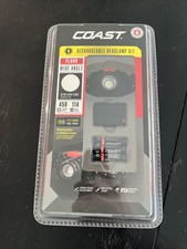  NEW Coast Rechargeable Wide Angle Flood Beam Headlamp Kit  FL60R  450lumens