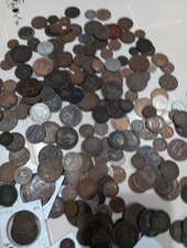 Five Over 100 Yr Old Mixed Foreign World Coins Lot 1800's And 1900-1924