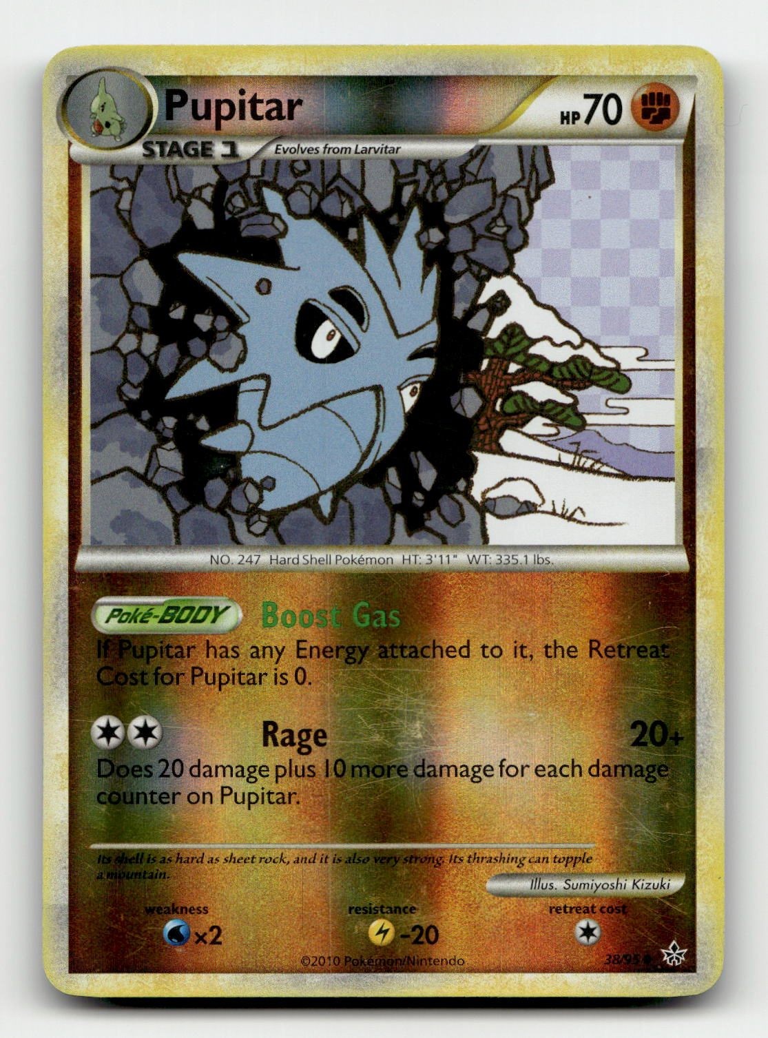 Pupitar (38) 38/95 Unleashed Reverse Holofoil Pokemon