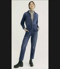 Lee Vintage Modern Union Alls Coveralls Dark Blue Denim Jumpsuit Free People NWT