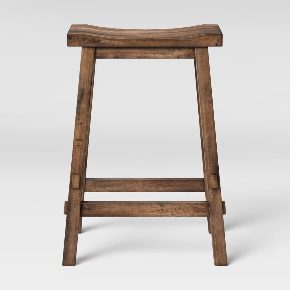 Threshold 24 Distressed Counter Wood Stool Backless Bar Seat 8590₽