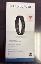 Fitbit Alta HR Heart Rate Fitness Wristband Activity Tracker Black S/P ULN
