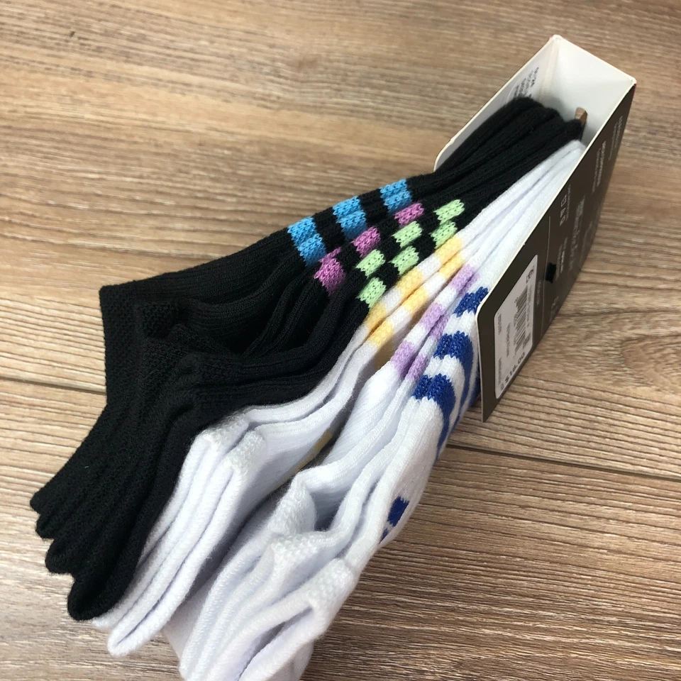 Adidas Superlite No Show Calcetines Niñas Talla 2Y-5Y Multicolor Pack de 6 Pares Negros Foto 3 de 3