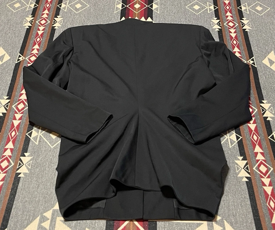 Issey Miyake Wrap Blazer XS/S Black Sculptural Buckle 80s - Image 2 of 4