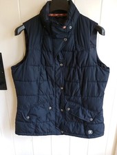Barbour Beacon Landry Gilet Women Size 14 Navy Bodywarmer Fibre Down Vgc