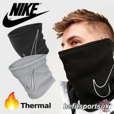 NIKE SNOOD NECK WARMER SCARF ADULTS WINTER WARM FLEECE FACE TUBE OS BLACK GREY
