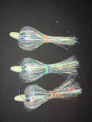 High Percentage Salmon Trolling Flies Pack Of 3- 4  Rigged Tourney Style
