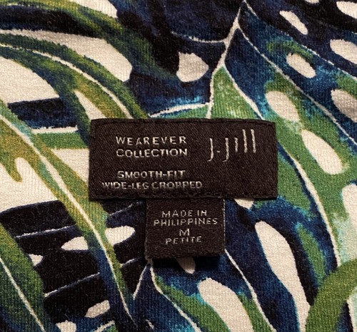 J.Jill Linen Women's Pull-on Wide Leg cropped Pants Size M Petite BB2 - Picture 5 of 7