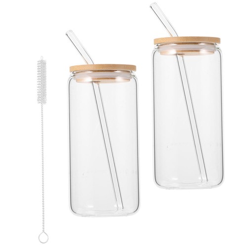 1 Set of Water Bottles Iced Tea Water Cups Drinking Cups Transparent Glass Cups - Picture 4 of 12