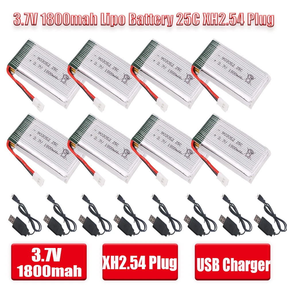 EFASO Accu 3,7 V 80 mAh Li-Po zonder stekker geschikt voor verschillende mini-helikopters