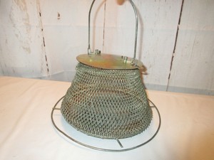 Vintage Wire Mesh Bird Feeder Collapsible Ebay
