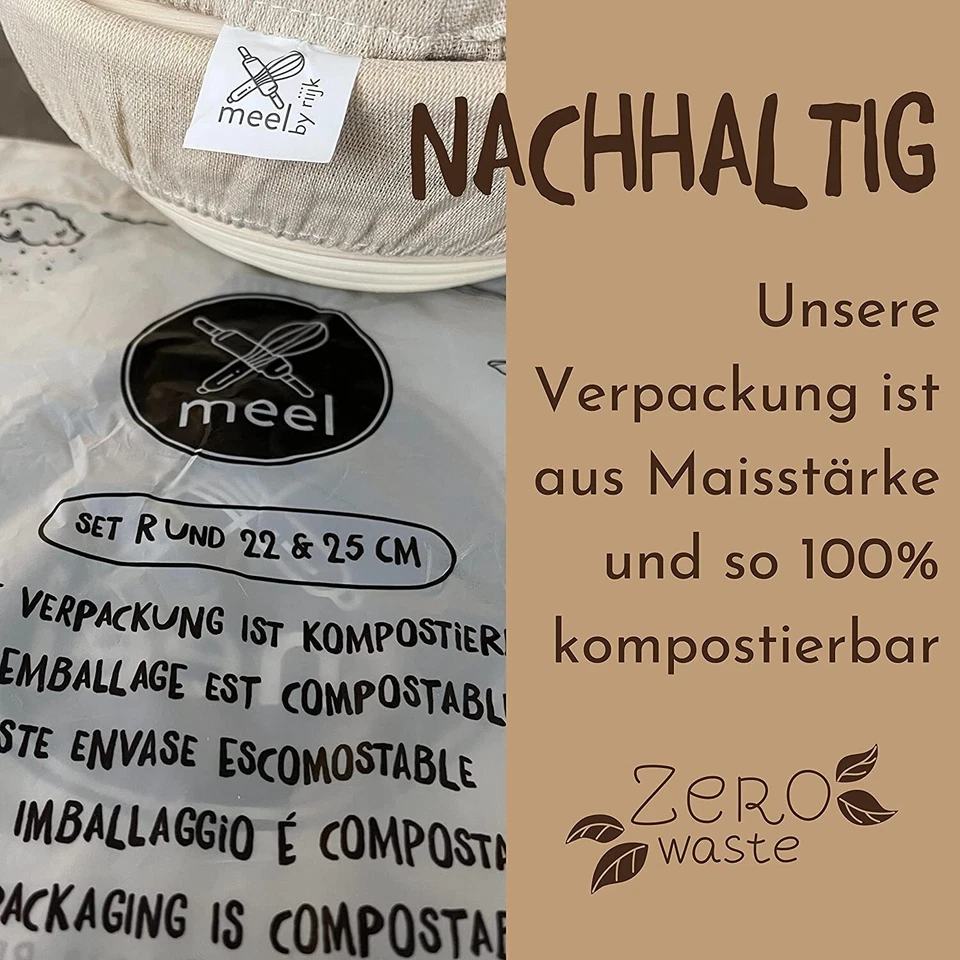 Gärkorb Gärkörbe Gärkörbchen Brotform aus Peddigrohr zum gären | Gärkorb Set - Bild 4 von 4