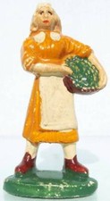 FRENCH UNKNOWN 65MM COMPOSITION WOMAN WITH BASKET 99
