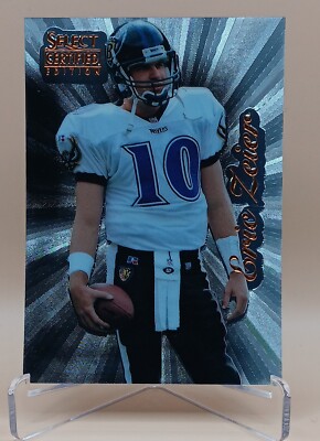 1996 Select Certified Edition Premium Stock #76 Eric Zeier - Baltimore Ravens