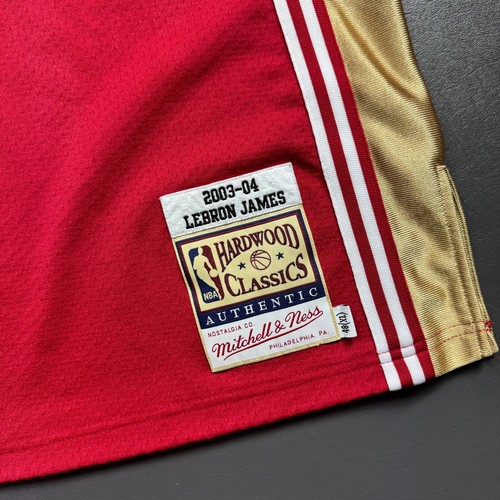 100% Authentic Lebron James Mitchell & Ness 03 04 Cavaliers Jersey 48 XL Men - Picture 4 of 6