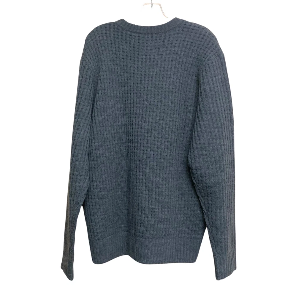 Acogedor suéter tejido Jack Threads para hombre talla grande gris mezcla de lana C14 Foto 3 de 4