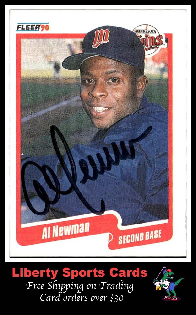 1990 Fleer Al Newman #382 Authentic Autographed Card Minnesota Twins