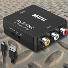 RCA AV to HDMI HD Converter Composite CVBS Audio Video Adapter Wii NES SNES