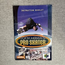 Tony Hawk's Pro Skater Nintendo 64 N64 Instruction Manual Booklet NUS-NTFE-USA