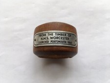 VINTAGE FROM THE TIMBER OF H.M.S.WORCESTER LAUNCHED PORTSMOUTH 1860 NAPKIN RING