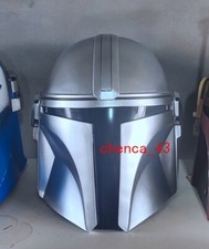 Star Wars Din Djarin Mandalorian Cosplay Silver Helmet Armour FRP Wearable Props