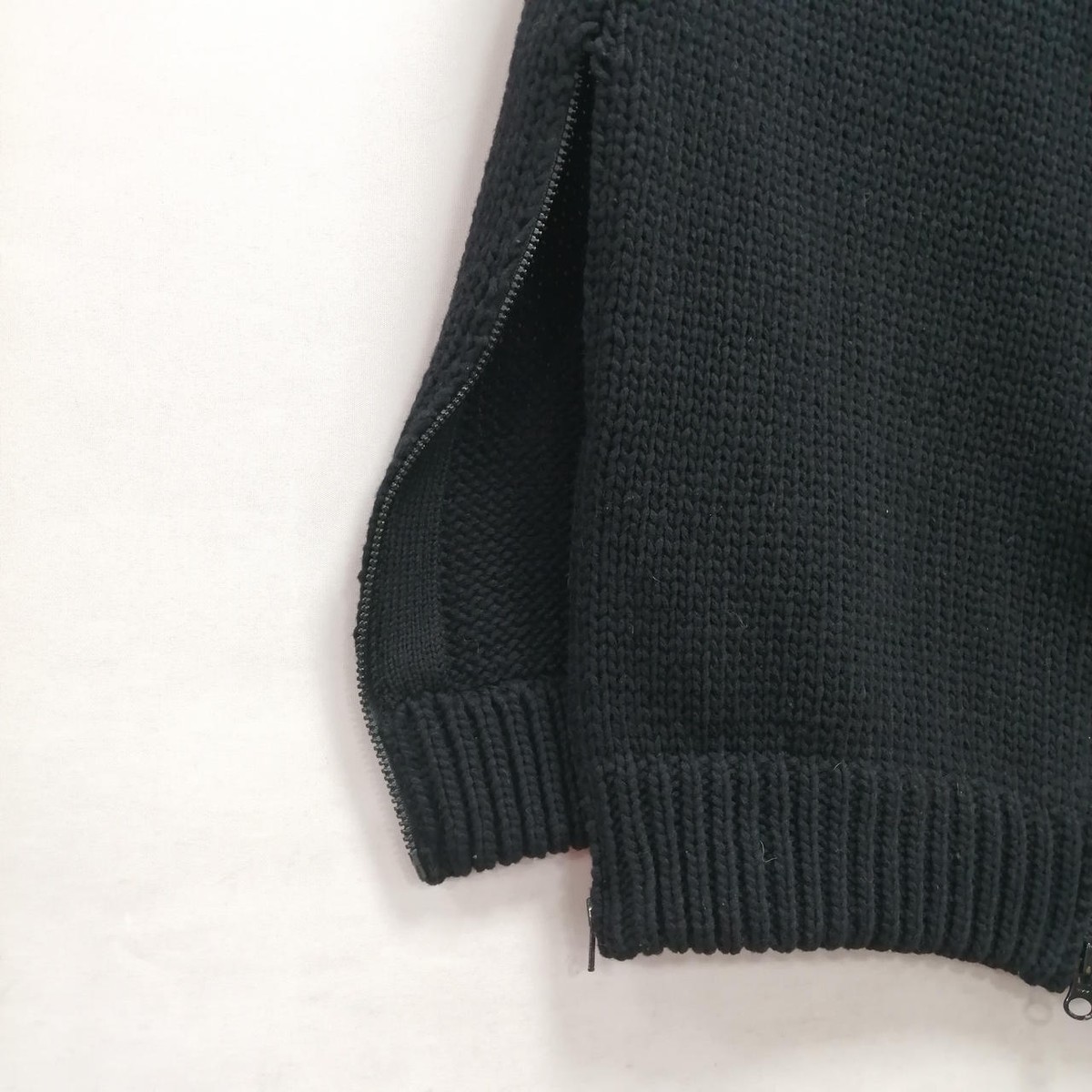Yohji Yamamoto Y'S Black Size 3 Modified Full Zip Knit Top