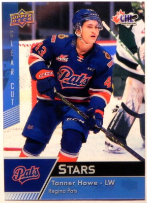 2022-23  Upper Deck CHL Stars CLEAR CUT #310 Tanner Howe Regina Pats