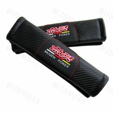 Carbon Fiber Look Seat Belt Cover Rare Jdm Mugen Power For Honda Shoulder Pad X2