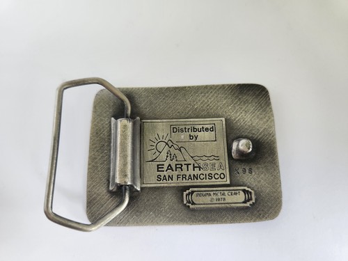 Vintage Sailing Nautical Belt Buckle San Francisco Earth Sea 1978 Indiana Metal - Picture 14 of 16