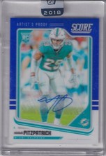 Minkah Fitzpatrick 2018 Panini Honors Score Blue Artist's Proof Rc Auto (34/35)