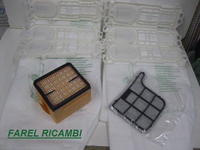 Kit Folletto VK135 VK136 12 Sacchetti 12 Profumini 2 Filtri Hepa e Kit Folletto VK135 VK136 12 Sacchetti 12 Profumini 2 Filtri Hepa e