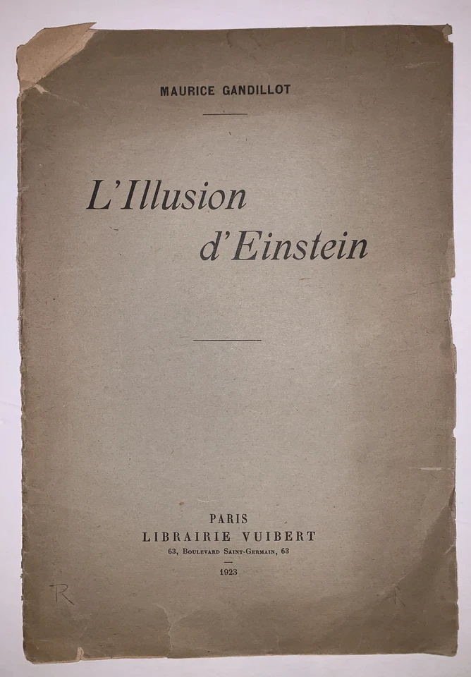 SIGNED w ALS, 1923, L'ILLUSION D'EINSTEIN, MAURICE GANDILLOT, ALBERT EINSTEIN - Image 2 of 4