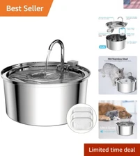 3.2L Cat & Dog Water Fountain - Silent Pump & 3 Filters for Healthy Hydration