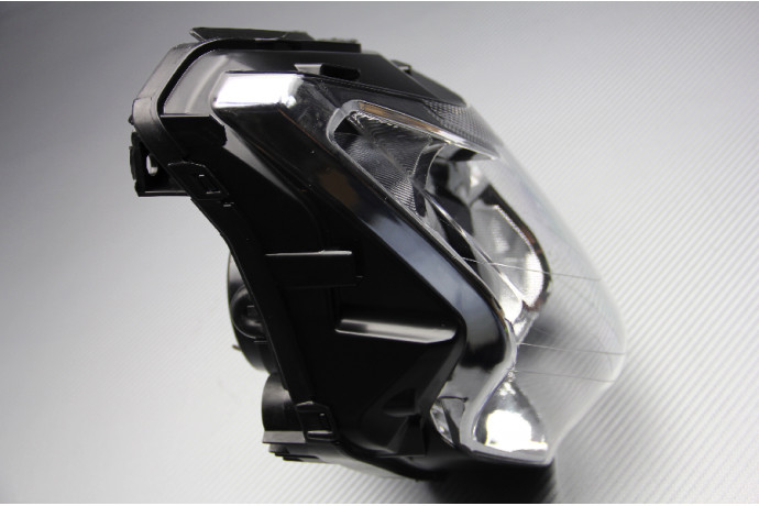 Phare avant moto pour Honda NC750X RC90 2016 optique de phare noir puissant