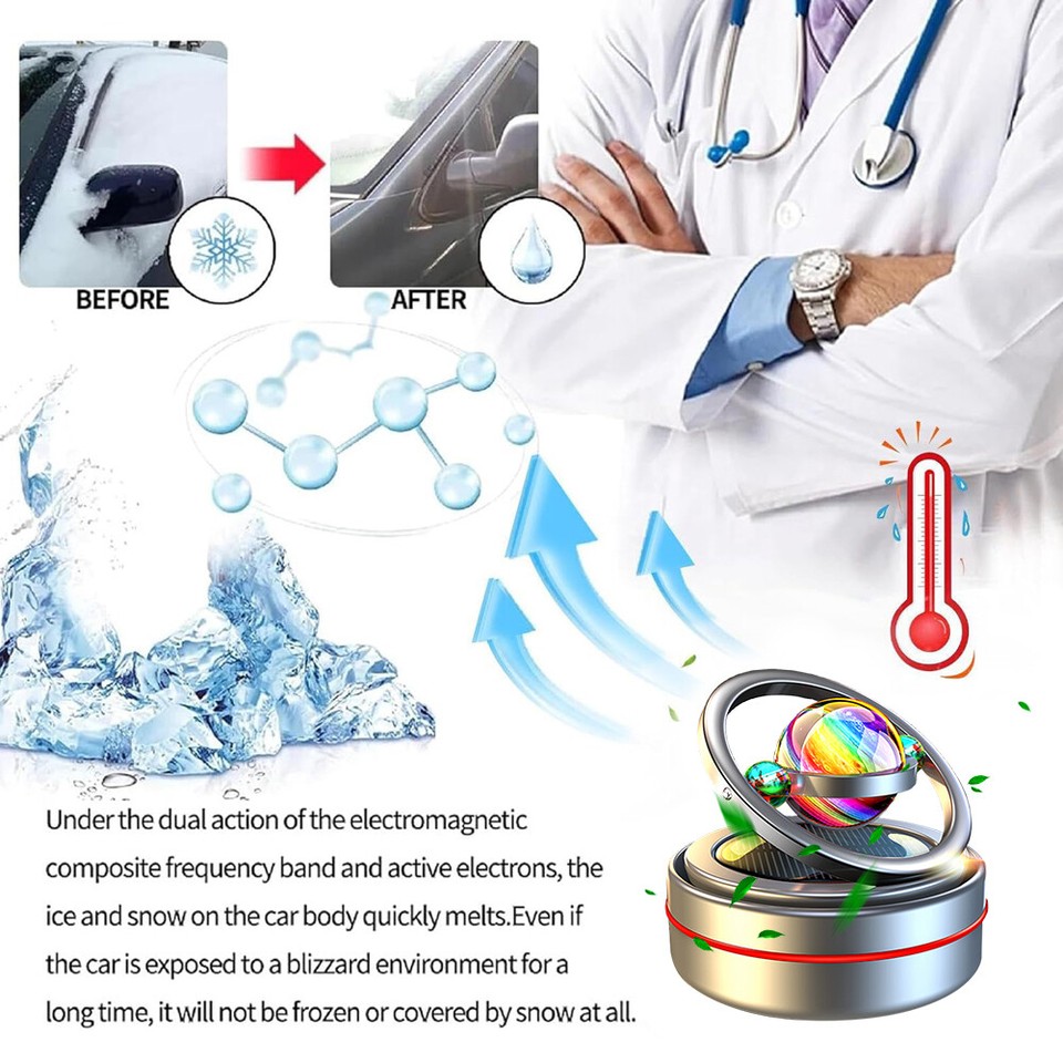 Solar Rotating Car Air Freshener Flavoring Car Parfum Car Interior