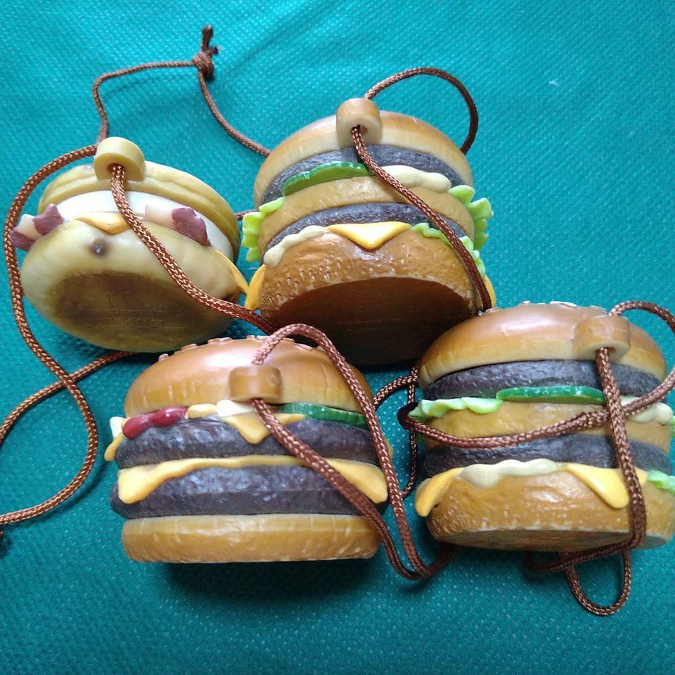 Mcdonald'S Novelty Food Stripe Miniature Burger Set Of 4 eBay