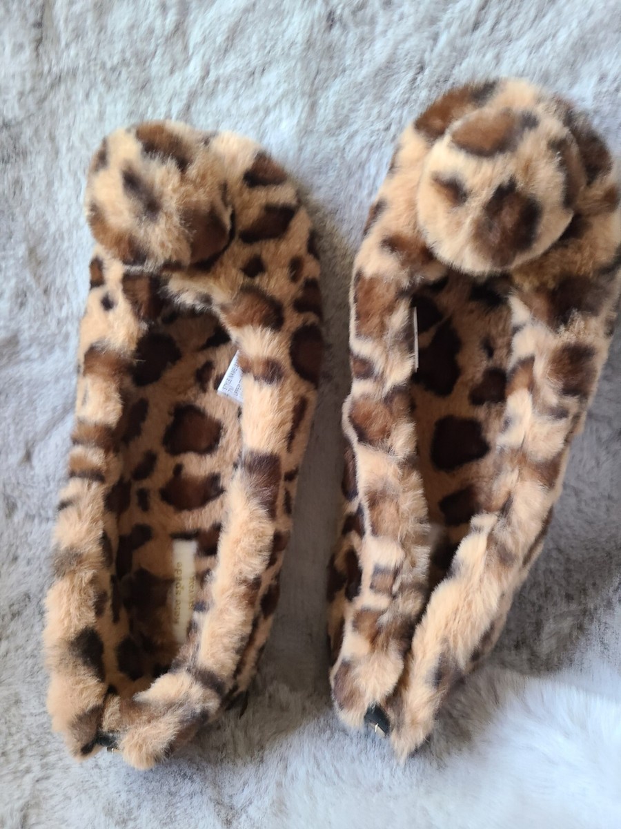 Kate Spade Brown Black Animal Print Sabilla Slippers